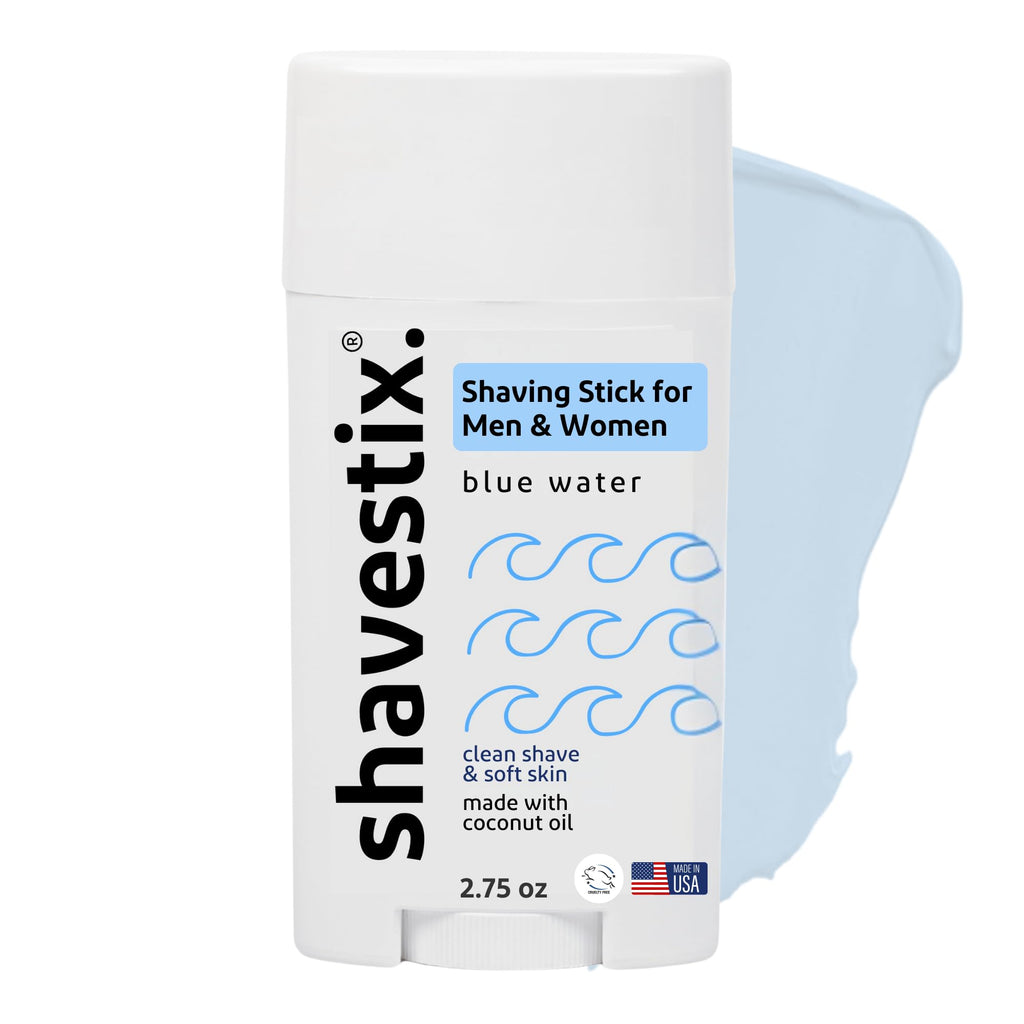 Shavestix Travel Shaving Cream Stick 2.75 oz – Blue Water, Coconut Oil, Razor-Friendly