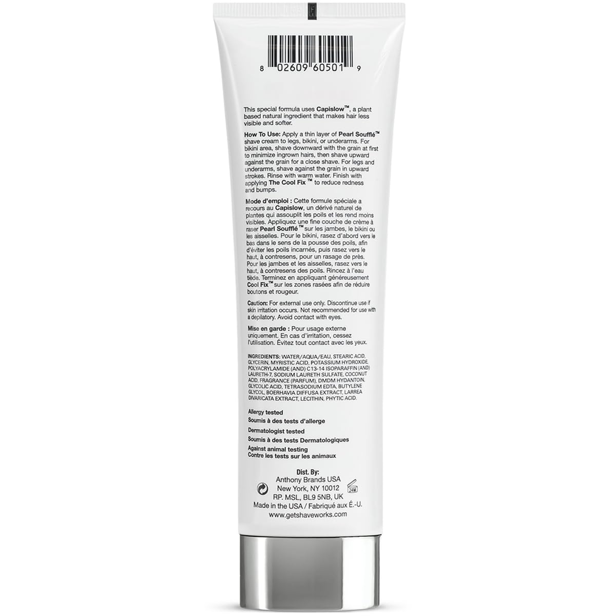 Shaveworks Pearl Soufflé Shaving Cream for Women – Hydrating, Soothing, Hair-Growth Slowing | 2x5.3 oz