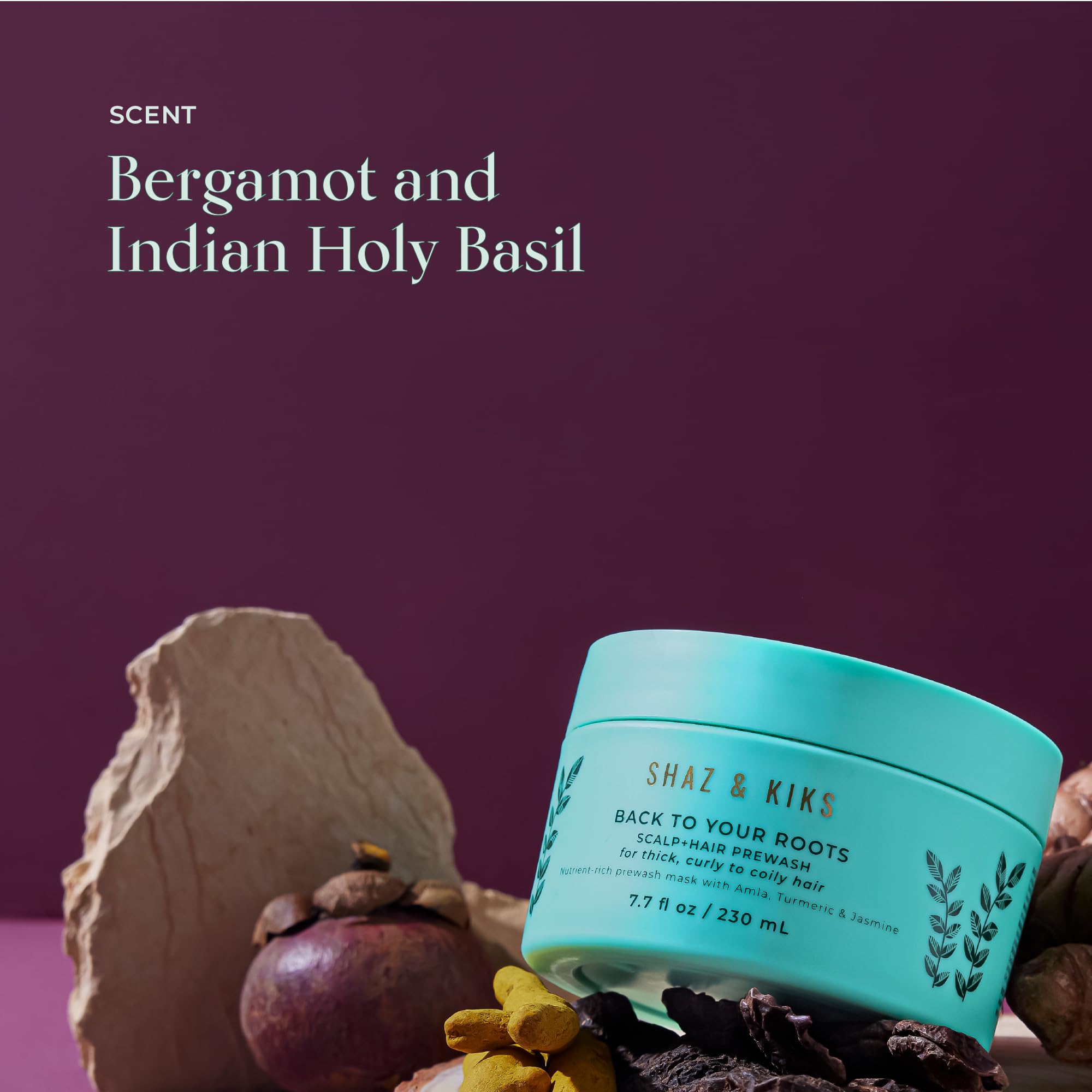 SHAZ & KIKS Essential Prewash Scalp+Hair Mask for Thick, Curly to Coily Hair | 35+ Nutrients | Color-Safe | 230ml