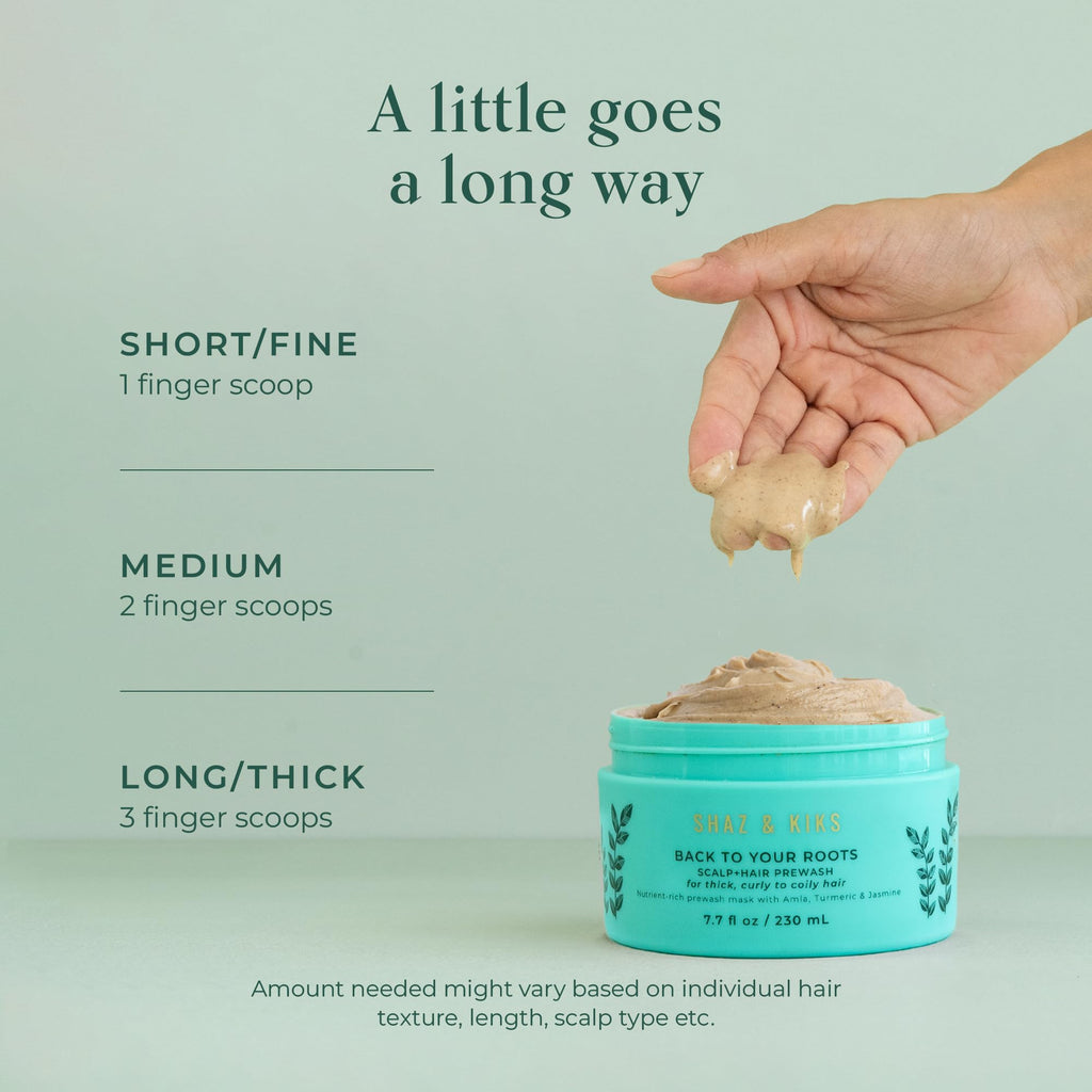 SHAZ & KIKS Essential Prewash Scalp+Hair Mask for Thick, Curly to Coily Hair | 35+ Nutrients | Color-Safe | 230ml