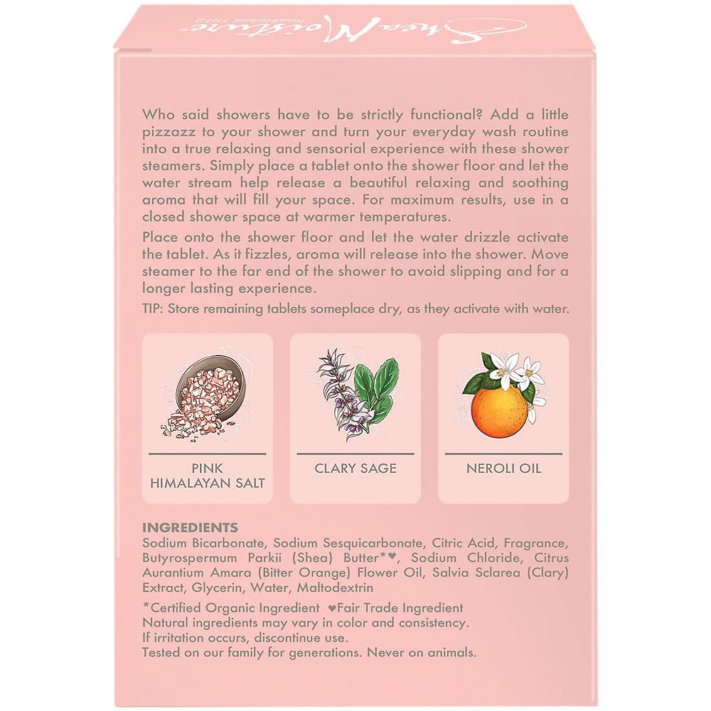 SheaMoisture Pink Himalayan Salt Relaxing Shower Steamers – Clary Sage & Neroli Oil (4 Oz)