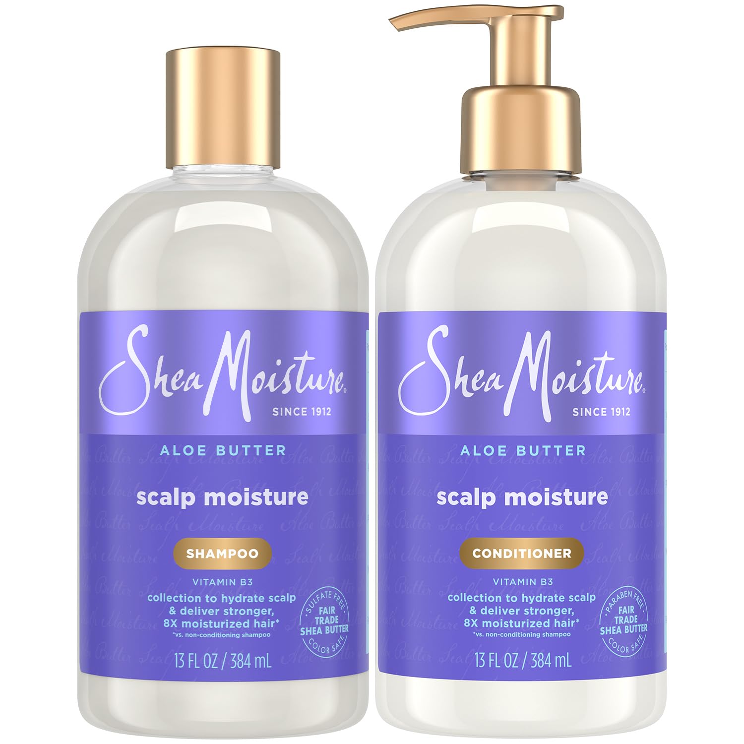 SheaMoisture Shampoo & Conditioner Set — Scalp Hydration with Aloe Butter & Vitamin B3