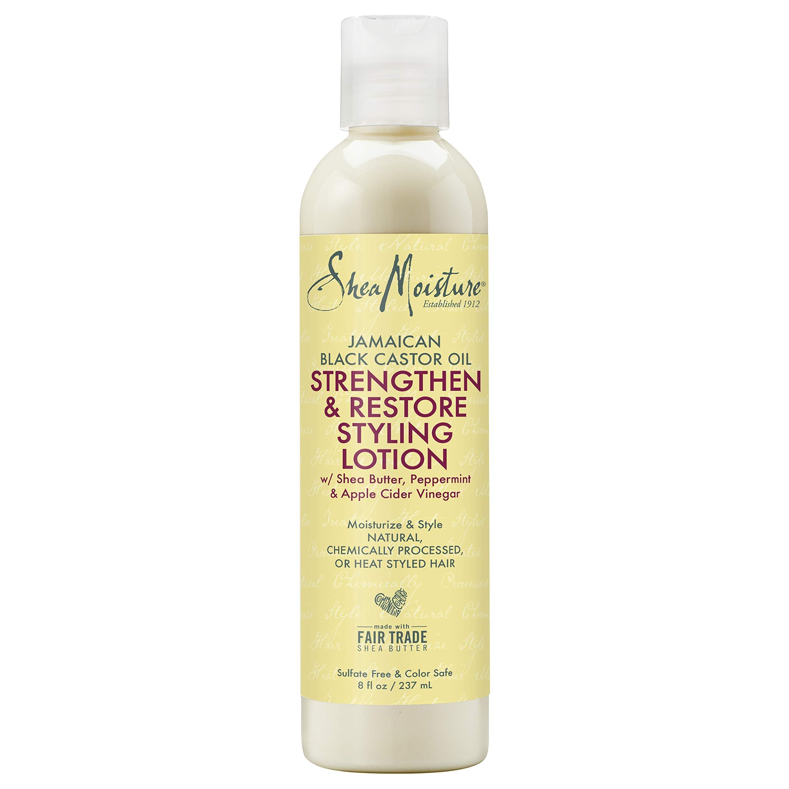 SheaMoisture Strengthen & Restore Styling Lotion for Damaged Natural Hair – Silicone Free, 8 oz