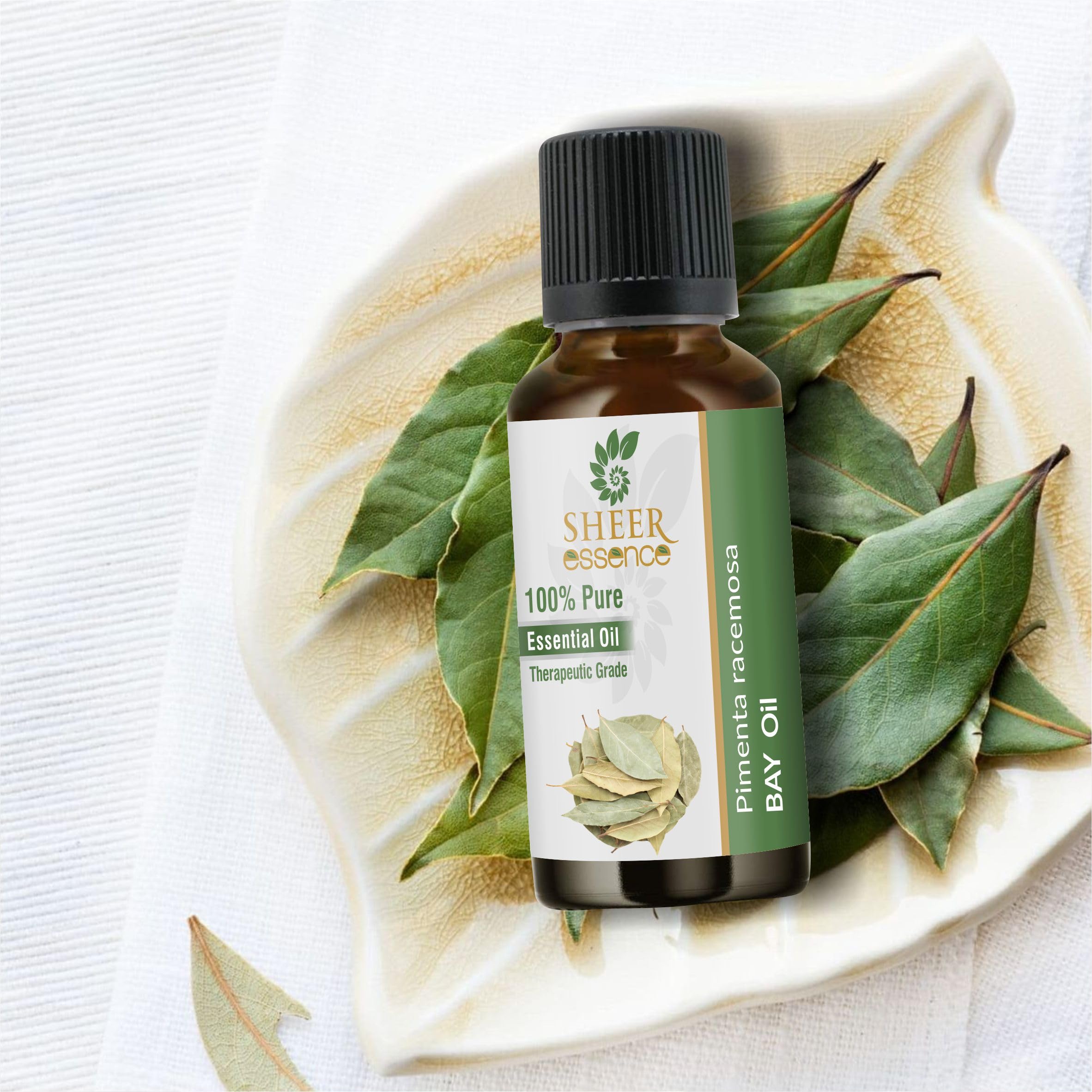 Sheer Essence Bay Oil (Pimenta Racemosa) - 100% Pure Essential Oil, Therapeutic Grade, 0.16 Fl Oz