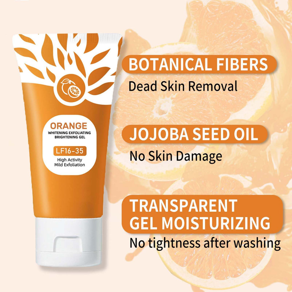 Sheghy Orange Enzymes Exfoliating Gel – Deep Pore Cleansing Face & Body Scrub (2pc, 1.7oz)
