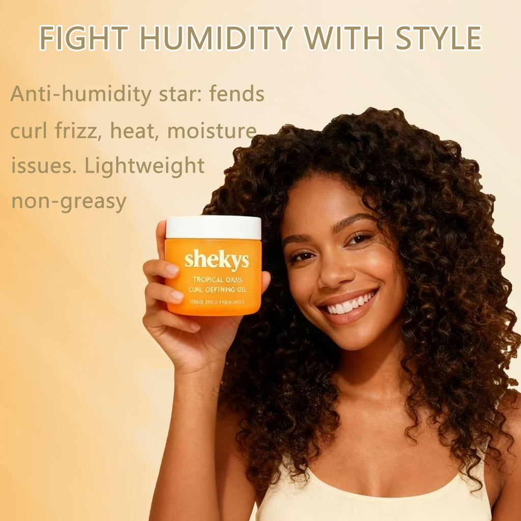 Shekys Anti-Humidity Frizz-Free Strong Hold Gel | Strong Hold, No Crunch | All Curl Types - Curly & Coily (1pc) | Fsmtpdam