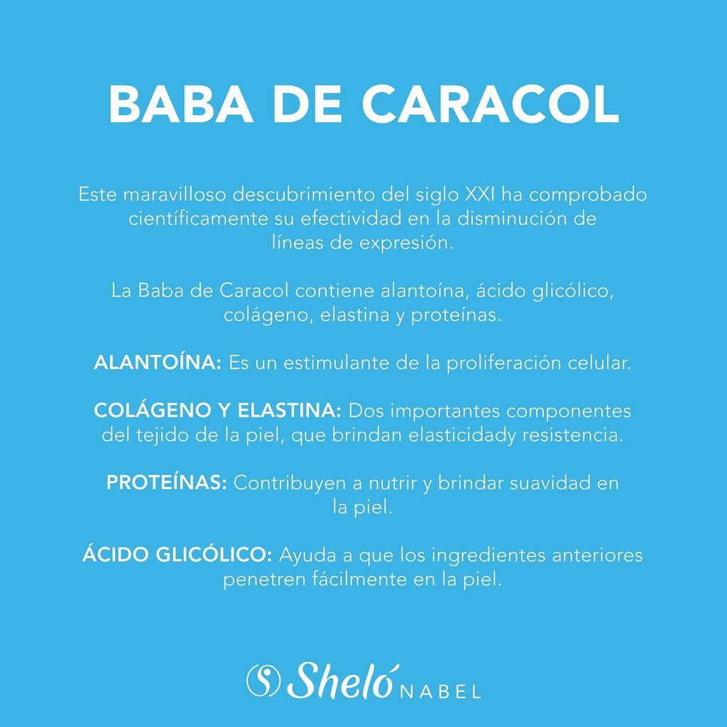 Sheló NABEL Baba de Caracol Snail Cream Face Moisturizer – Hydrating Daily Skincare