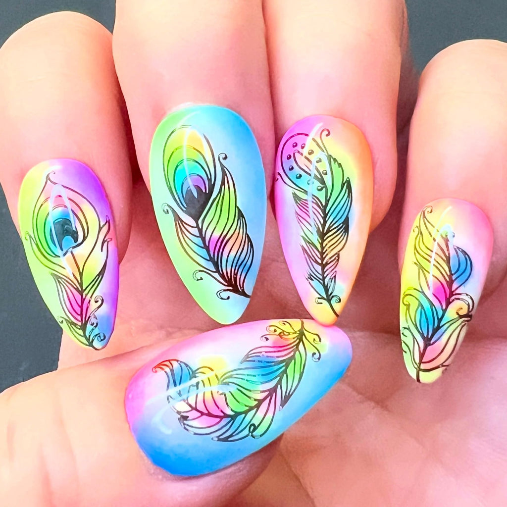 SheModern Sticky Black Stamping Polishes – Air-Dry Collection for Easy Pigment & Glitter Transfers