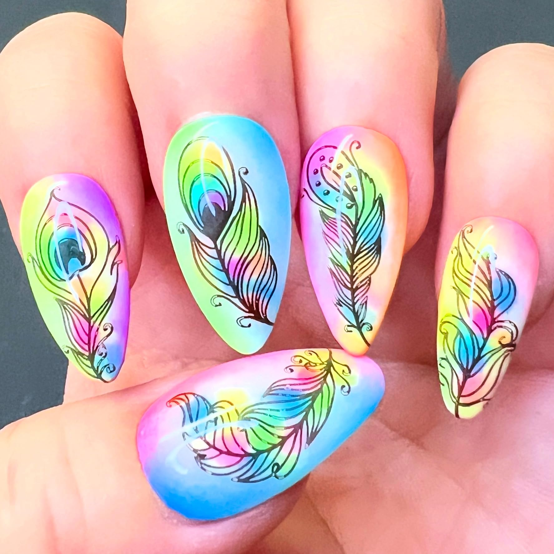 SheModern Sticky Black Stamping Polishes – Air-Dry Collection for Easy Pigment & Glitter Transfers