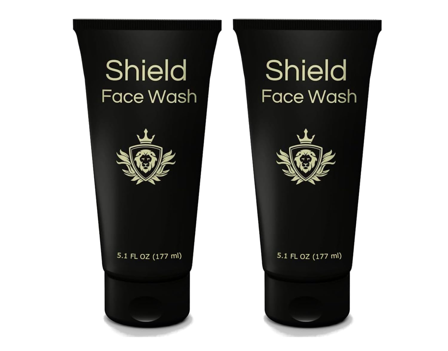 Shield Face Wash for Men and Boys – Deep Clean Gel with Balancing Botanicals, Unscented, 5.1 oz (Pack of 2)
