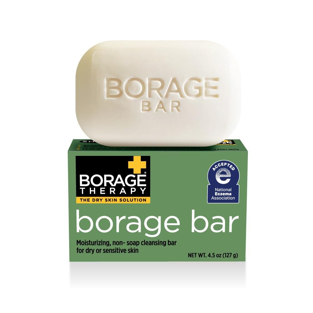 ShiKai Borage Therapy Borage Bar (4.5 oz, Pack of 2) – Gentle Non-Soap Cleansing for Dry & Sensitive Skin | NEA Approved