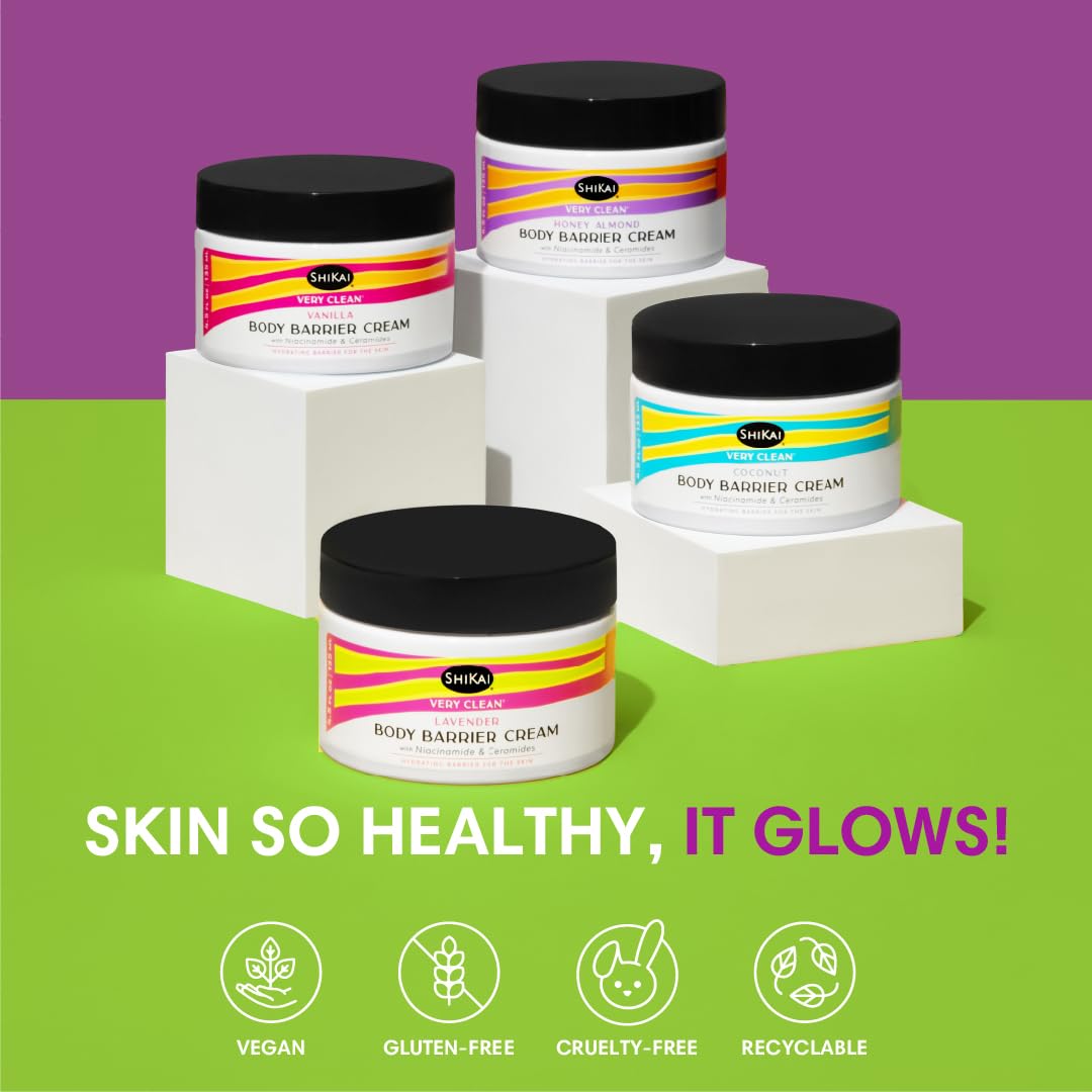 ShiKai Very Clean Moisturizing Body Barrier Cream (Lavender) – Niacinamide, Ceramides & Shea Butter | 4.5 oz