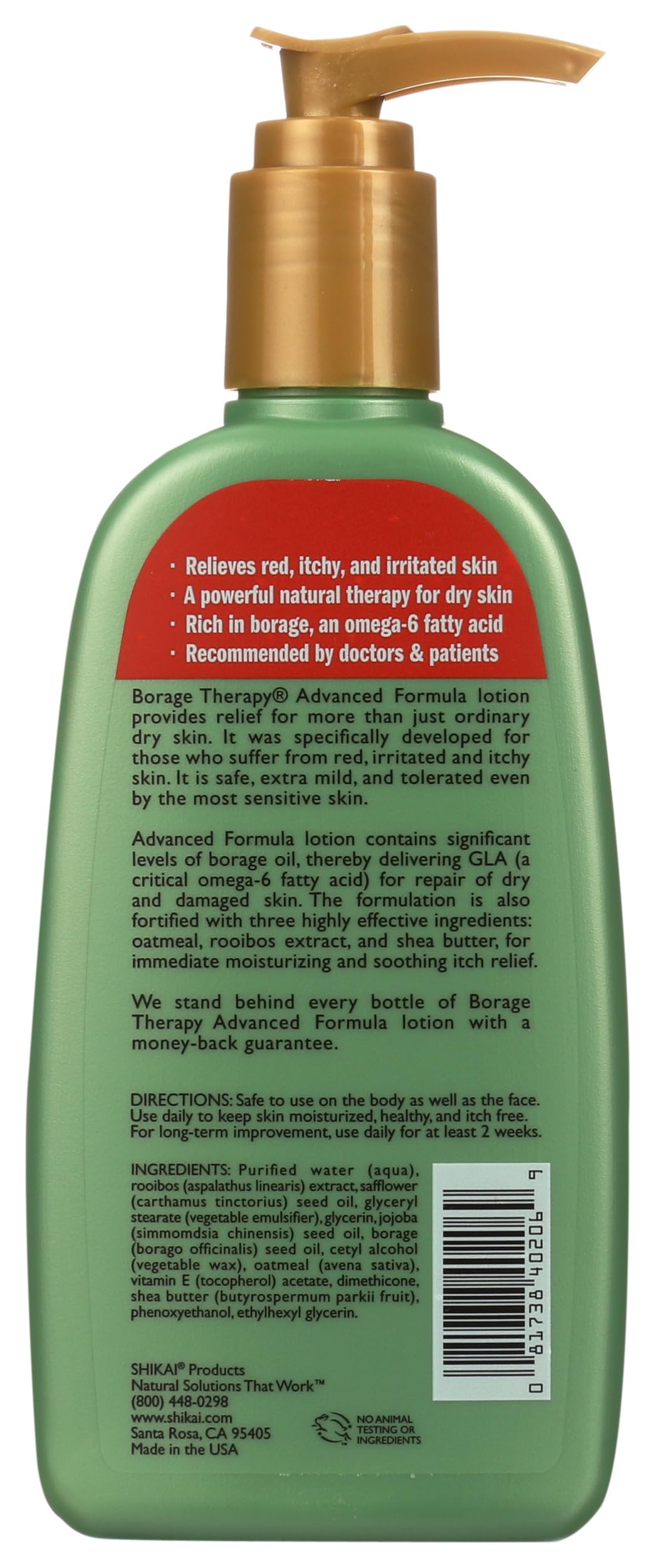 ShiKai Lotion Borage Advanced Therapy by ShiKai Products | Deep Hydration & Gentle Barrier Support
