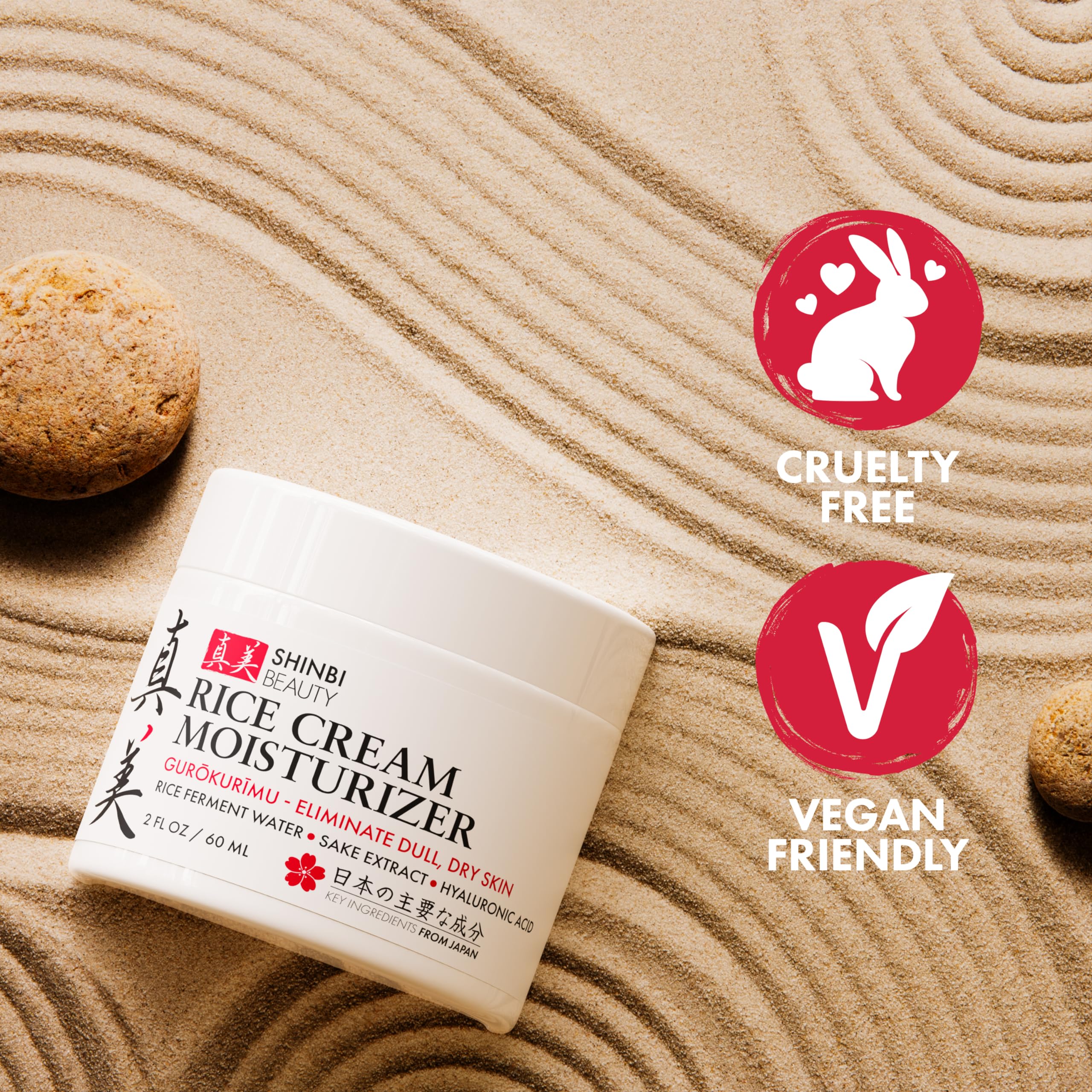 Shinbi Beauty Rice Cream Moisturizer – Rice Ferment & Sake Extract for Japanese Skincare