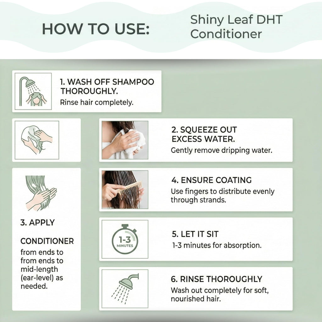 Shiny Leaf DHT Blocker Conditioner with Rosemary Leaf Oil – Paraben & Sulfate Free | 16 oz