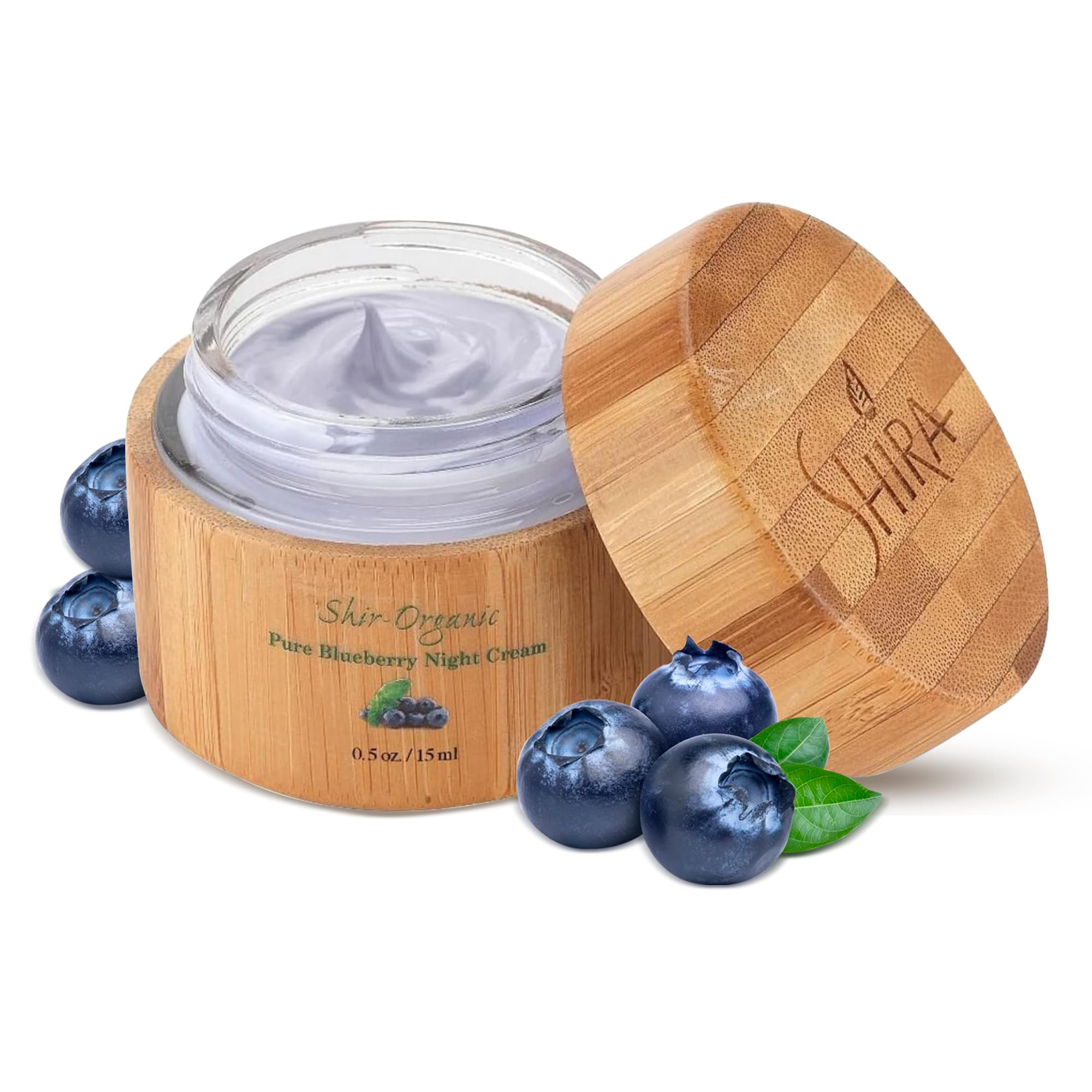 Shira Shir Organic Blueberry Night Cream – Hydrating Anti-Aging Night Moisturizer (15ml)