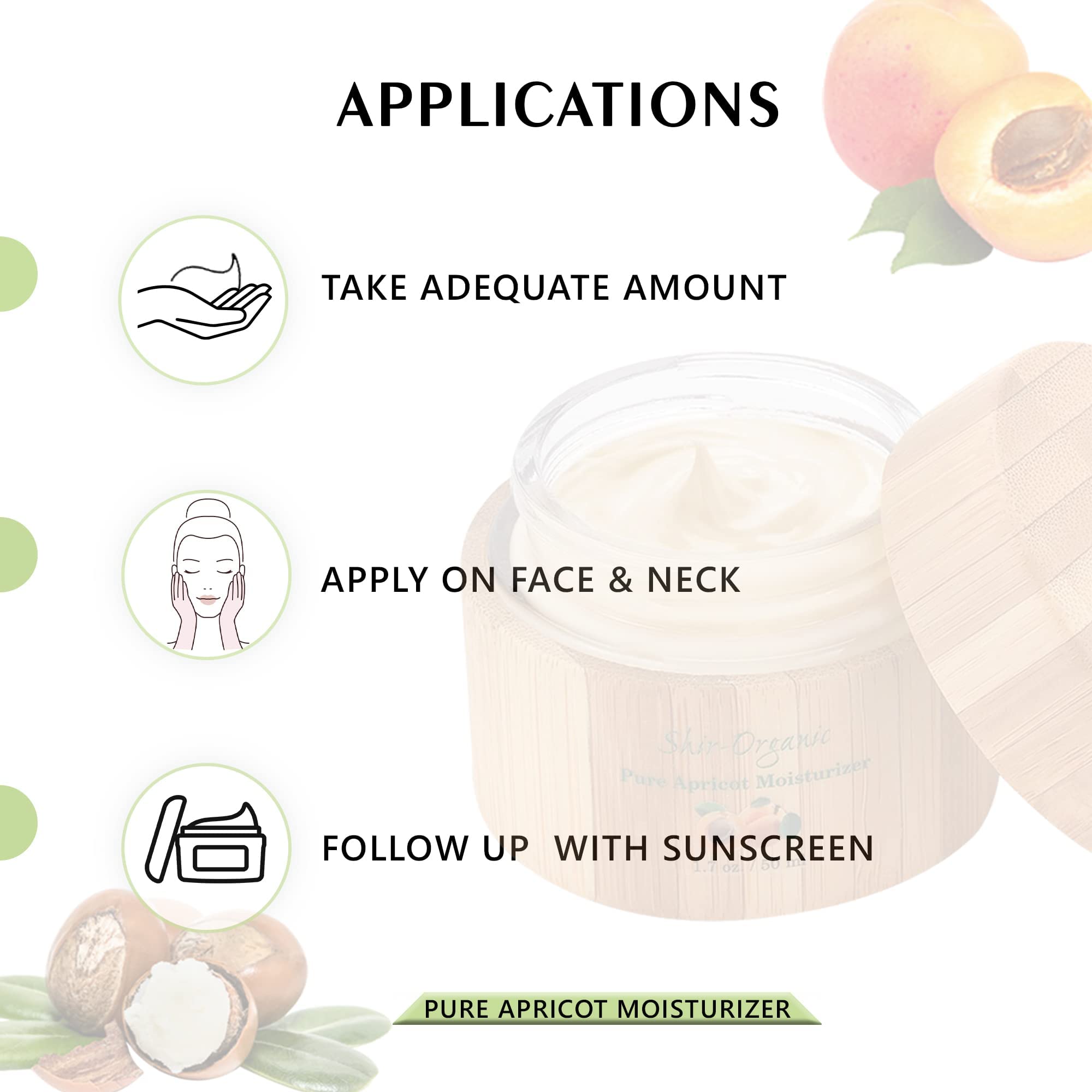 Shira Shir-Organic Pure Apricot Moisturizer for Dry Skin – Hydration & Gentle Anti-Aging (50 ml)