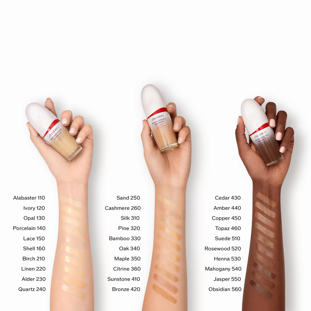 Shiseido RevitalEssence Skin Glow Foundation SPF 30 – 410 Sunstone | Buildable Medium Coverage
