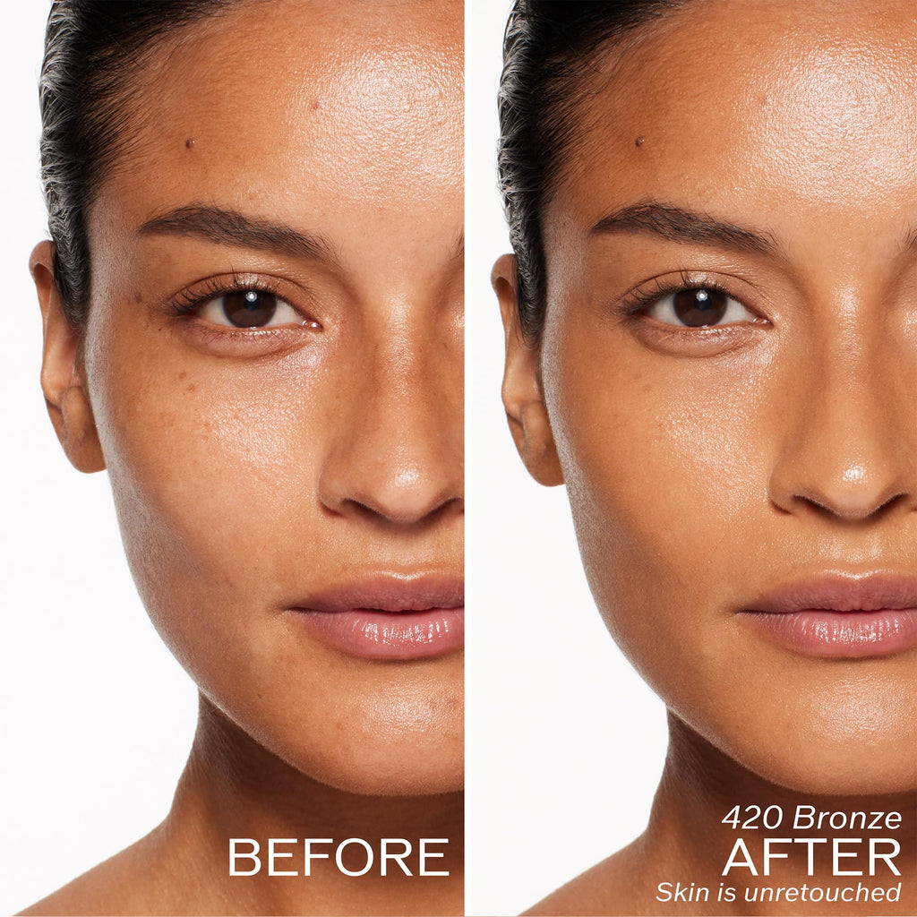 Shiseido RevitalEssence Skin Glow Foundation SPF 30 420 Bronze – Buildable Medium Coverage, 24-Hour Hydration, 12-Hour Wear