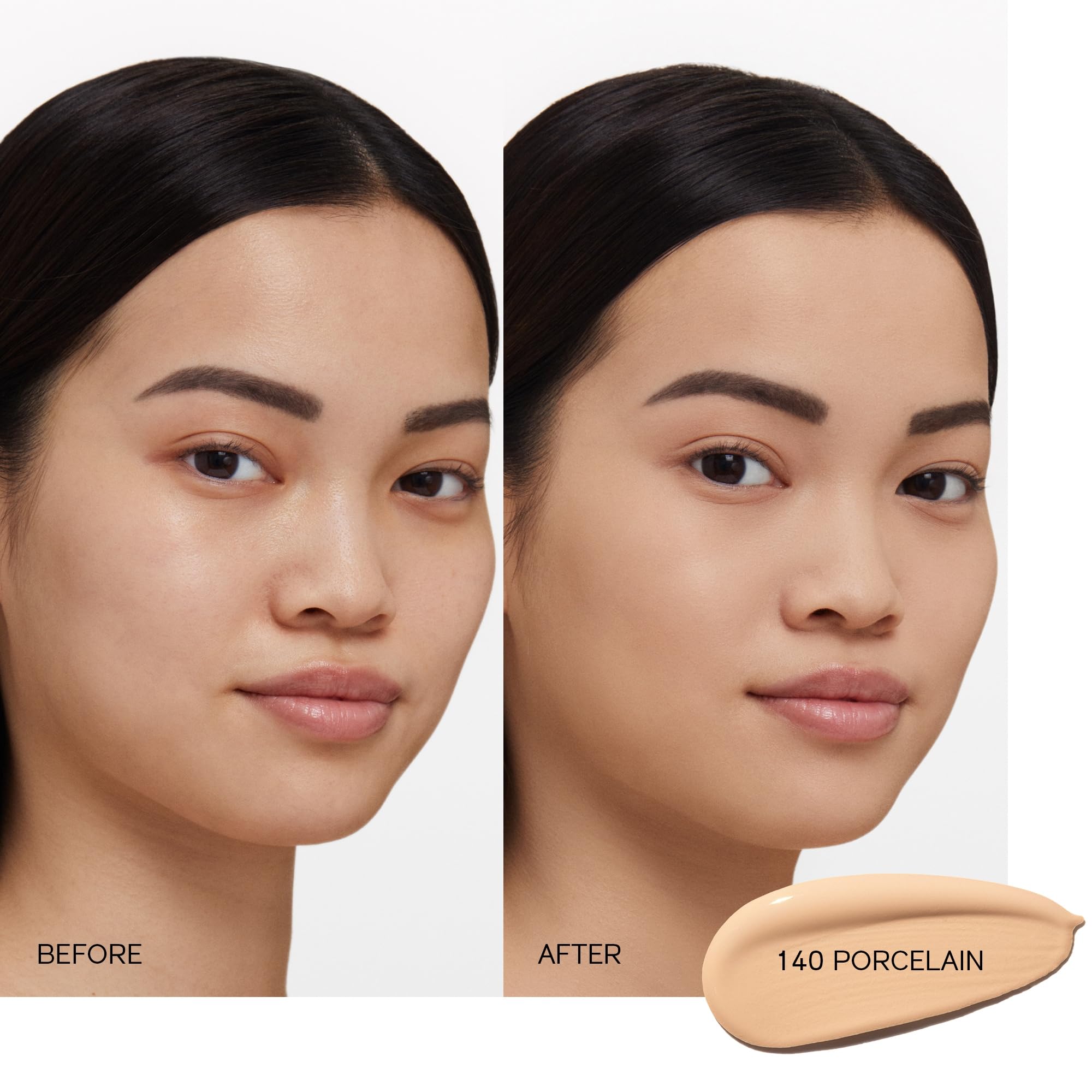 Shiseido Synchro Skin Self-Refreshing Foundation SPF 30 Porcelain 140 | 24-Hour Natural Finish, Buildable Coverage