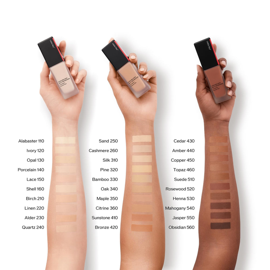 Shiseido Synchro Skin Self-Refreshing Foundation SPF 30 Birch 210 | Buildable Medium-to-Full Coverage