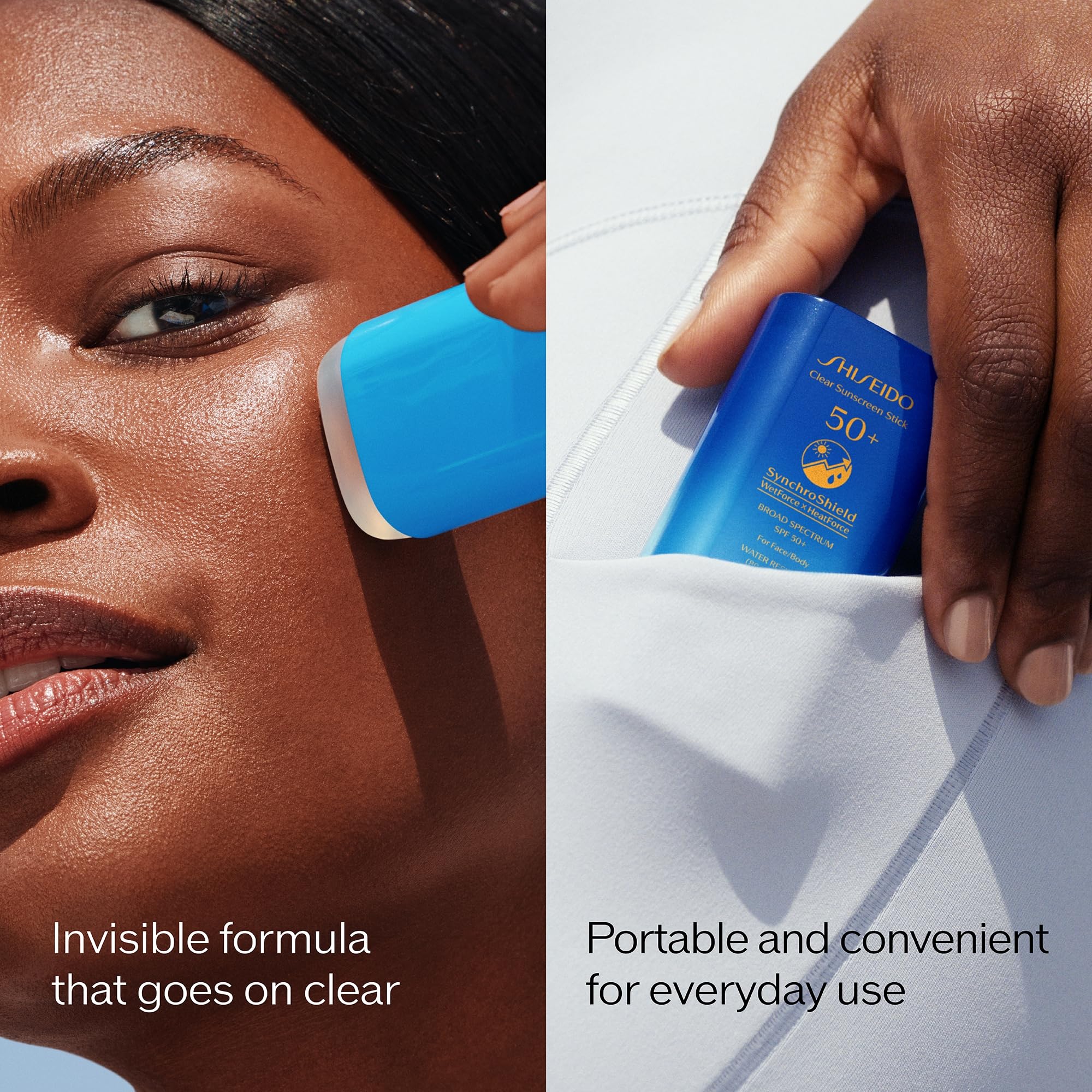 Shiseido Clear Sunscreen Stick SPF 50+ – Invisible, Makeup-Friendly UV Protection
