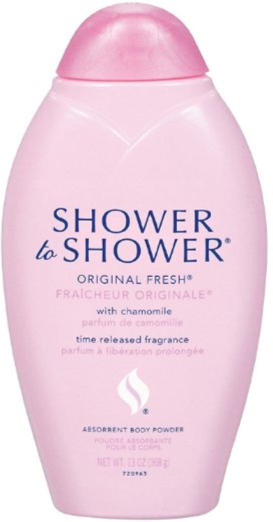 Shower To Shower Absorbent Body Powder Original Fresh with Chamomile – Pack of 4, 13 oz Each