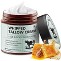 Shuangjia Beef Tallow Whipped Cream – Organic Face Moisturizer, 100% Grass-Fed Tallow, Honey & Beeswax