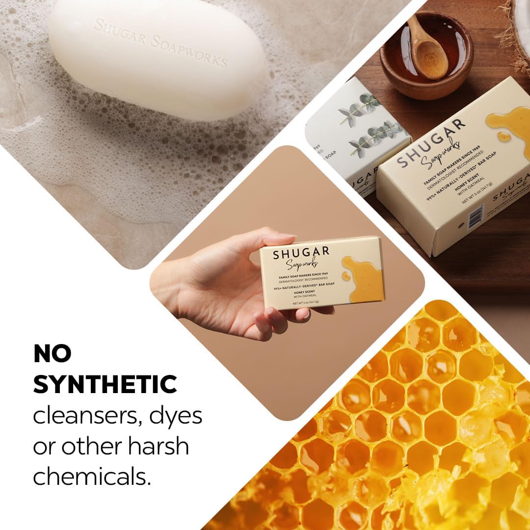 Shugar Soapworks Oatmeal & Honey Beauty Bar 5 oz — 8-Pack