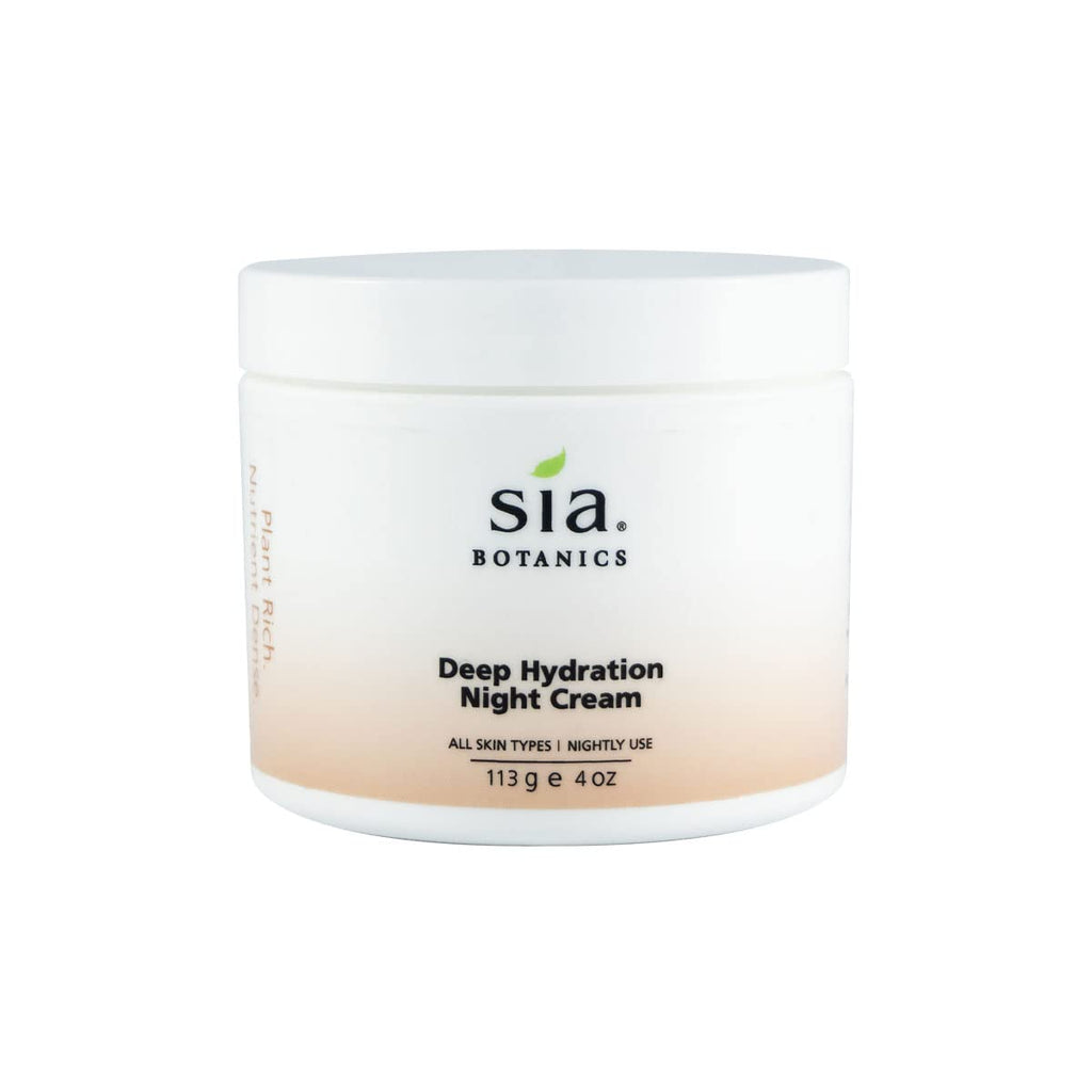 Sia Botanics Deep Hydration Night Cream – Jojoba, Evening Primrose & Vitamin E | 118ml/4oz