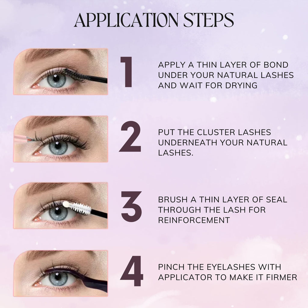Sicurl Lash Bond | 72H Waterproof Cluster Lash Glue | Quick Dry Formula, Sensitive Eyes Safe, Cruelty Free – 0.17 oz