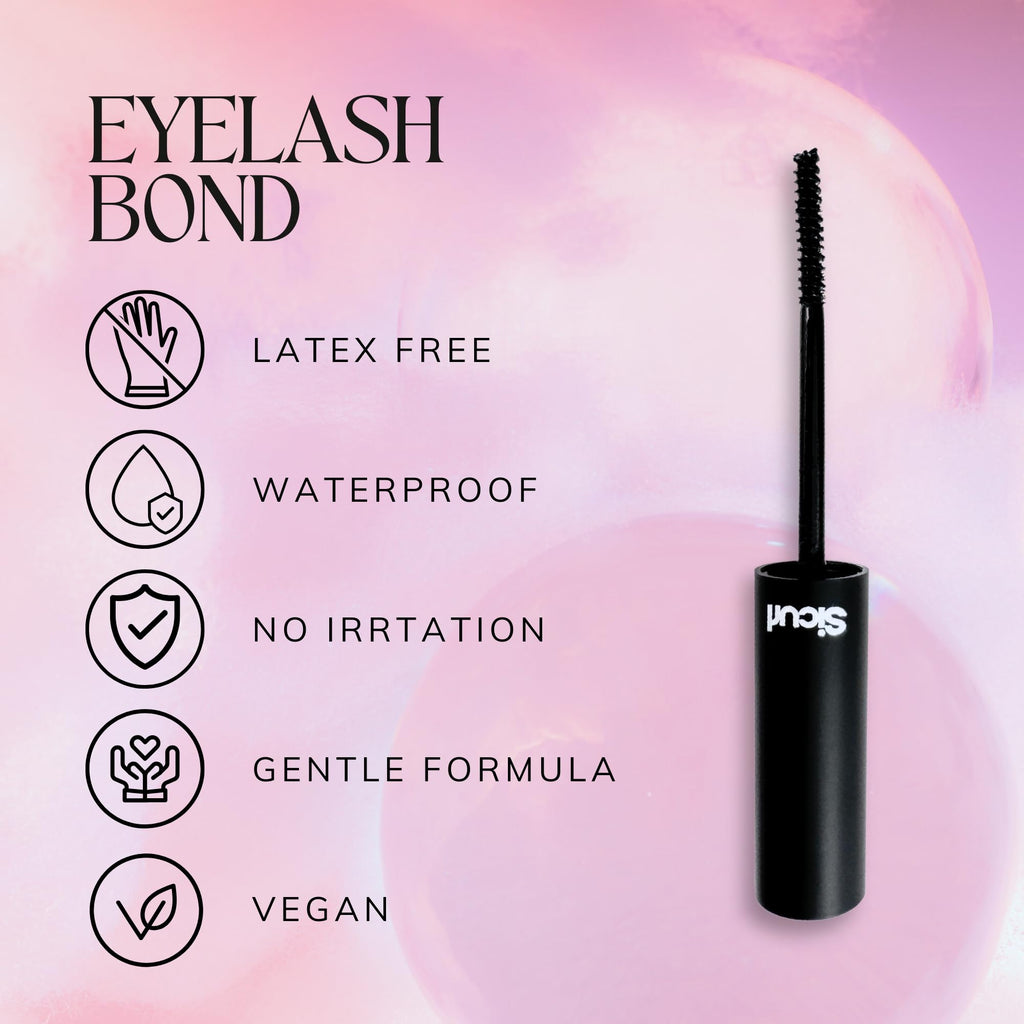 Sicurl Lash Bond | 72H Waterproof Cluster Lash Glue | Quick Dry Formula, Sensitive Eyes Safe, Cruelty Free – 0.17 oz