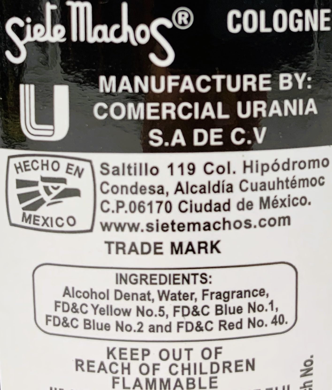 Siete Machos URANIA Original Cologne – 7.44 oz (220 ml), Authentic Fragrance