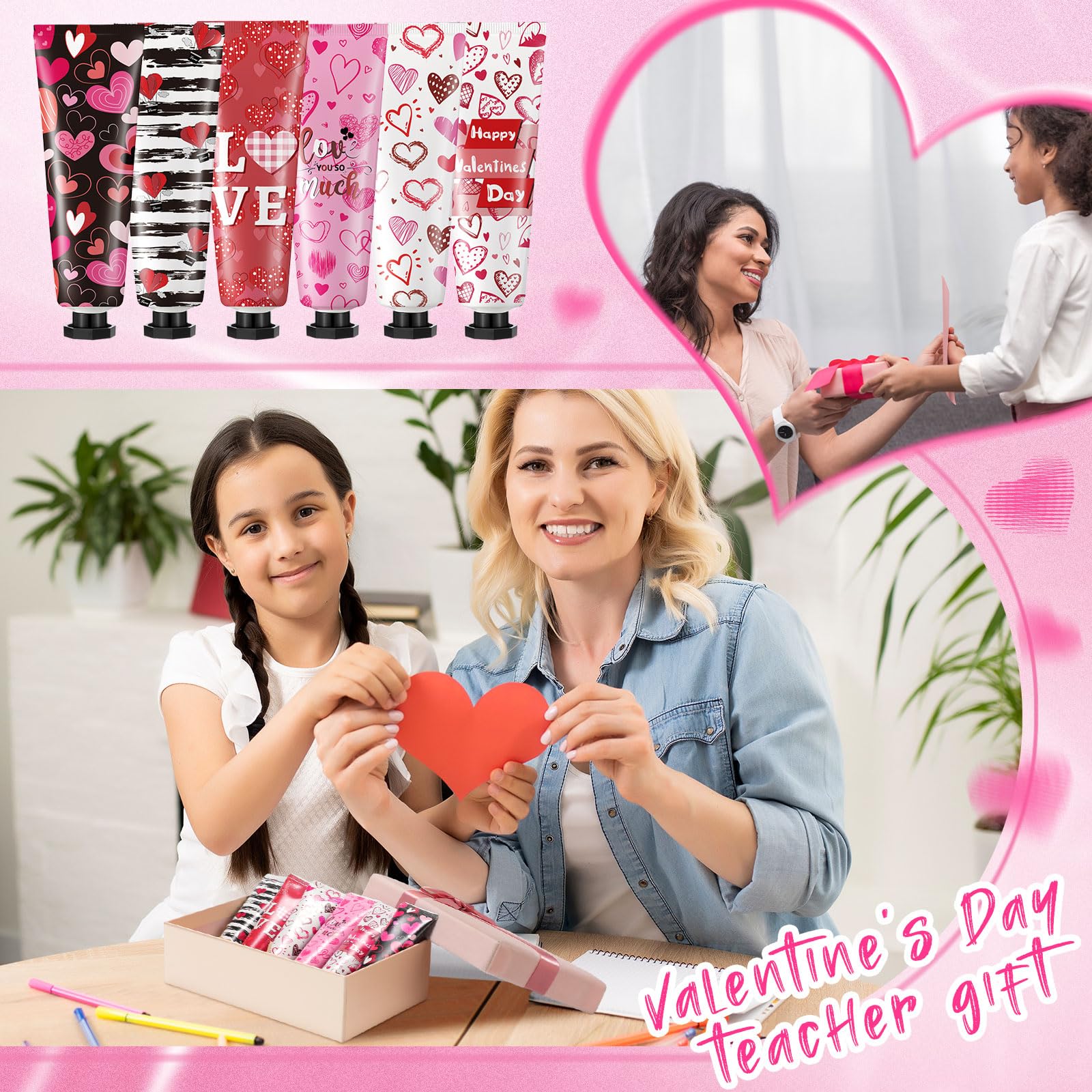 Siifert 48-Piece Valentine Hand Cream Bulk Gift Set – 30 ml Travel-Size Moisturizing Hand Lotion