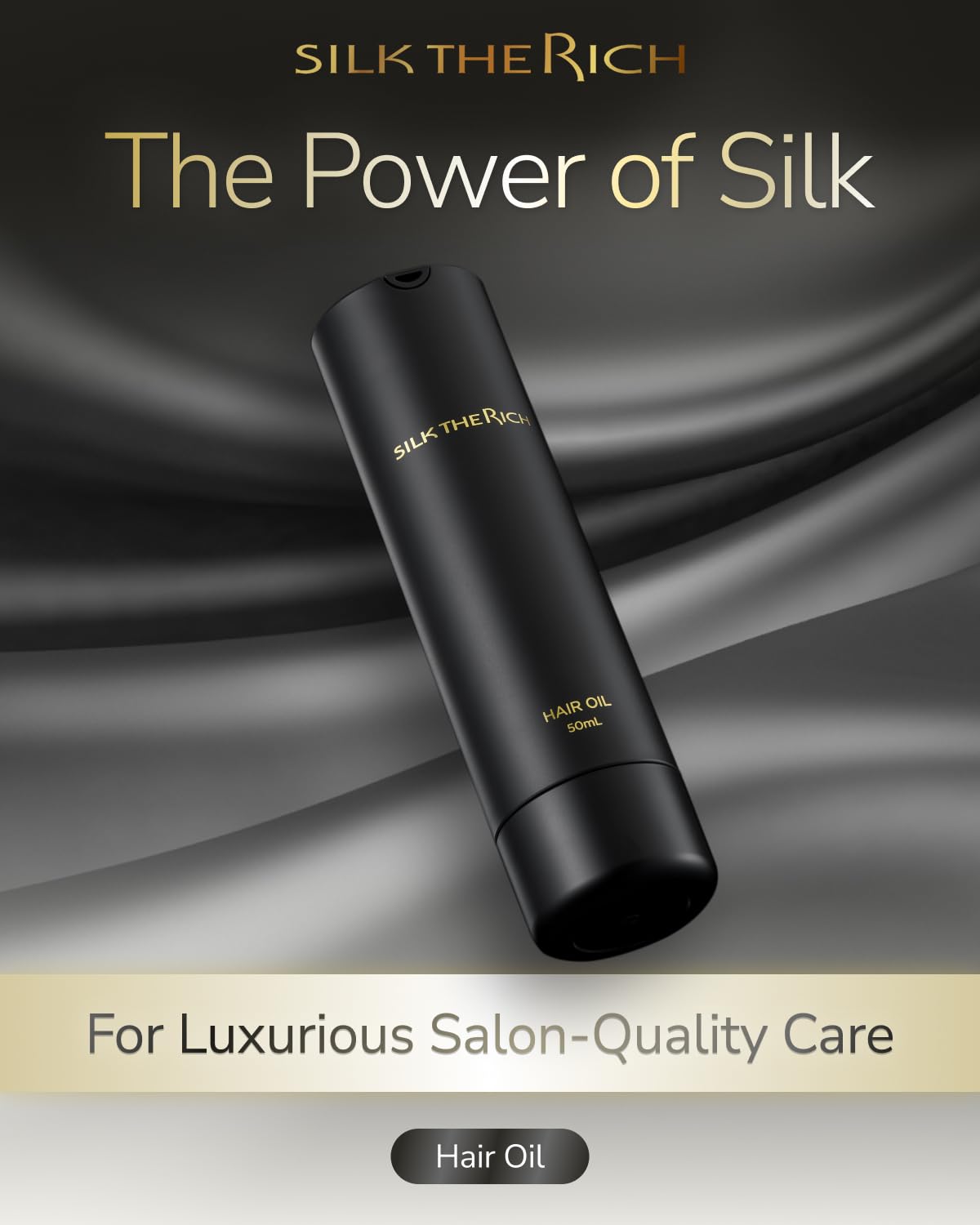 SILK THE RICH Hair Oil – Heat Protectant, Split End Repair, Smoothing (50ml)