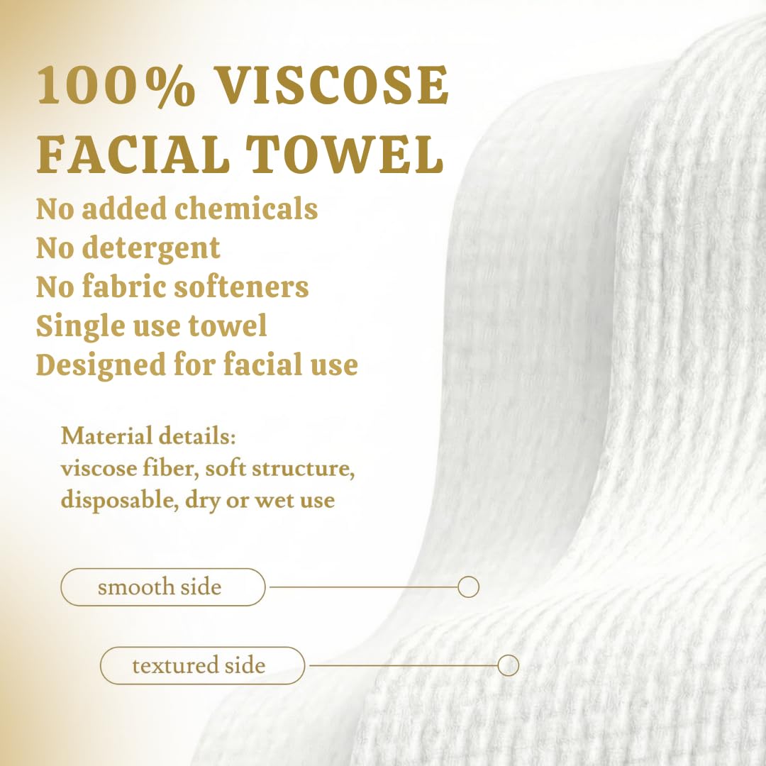 Silklean Glow and Go XL Disposable Face Towel – 100 Count (2 Pack), Biodegradable & Fragrance-Free