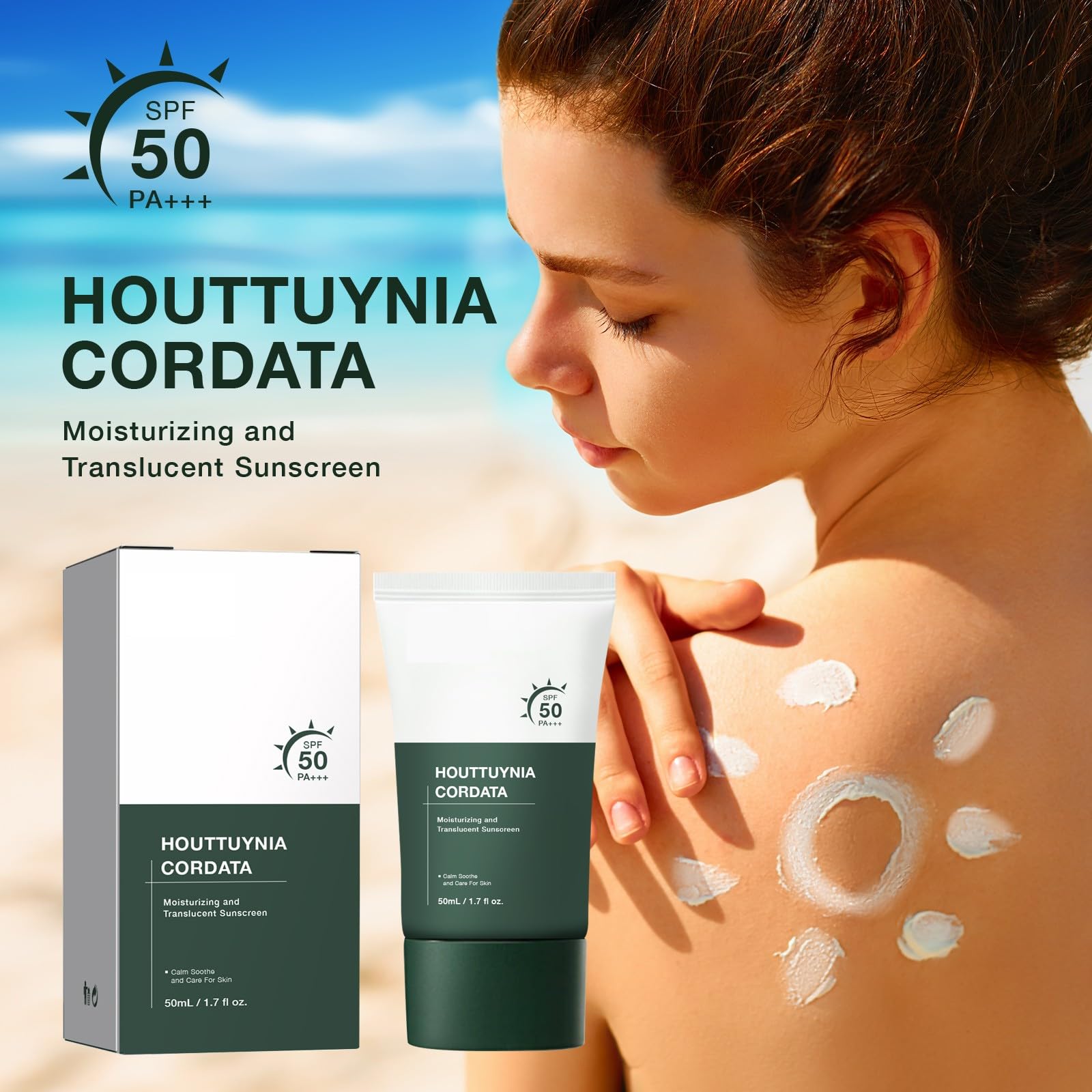Silky Moisture Sunscreen — Korean SPF 50+ PA++++ Clear Filter Sun Essence, No White Cast