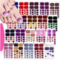 SILPECWEE 20 Sheets Toe Nail Polish Strips – Self-Adhesive Gel Nail Wraps for Women