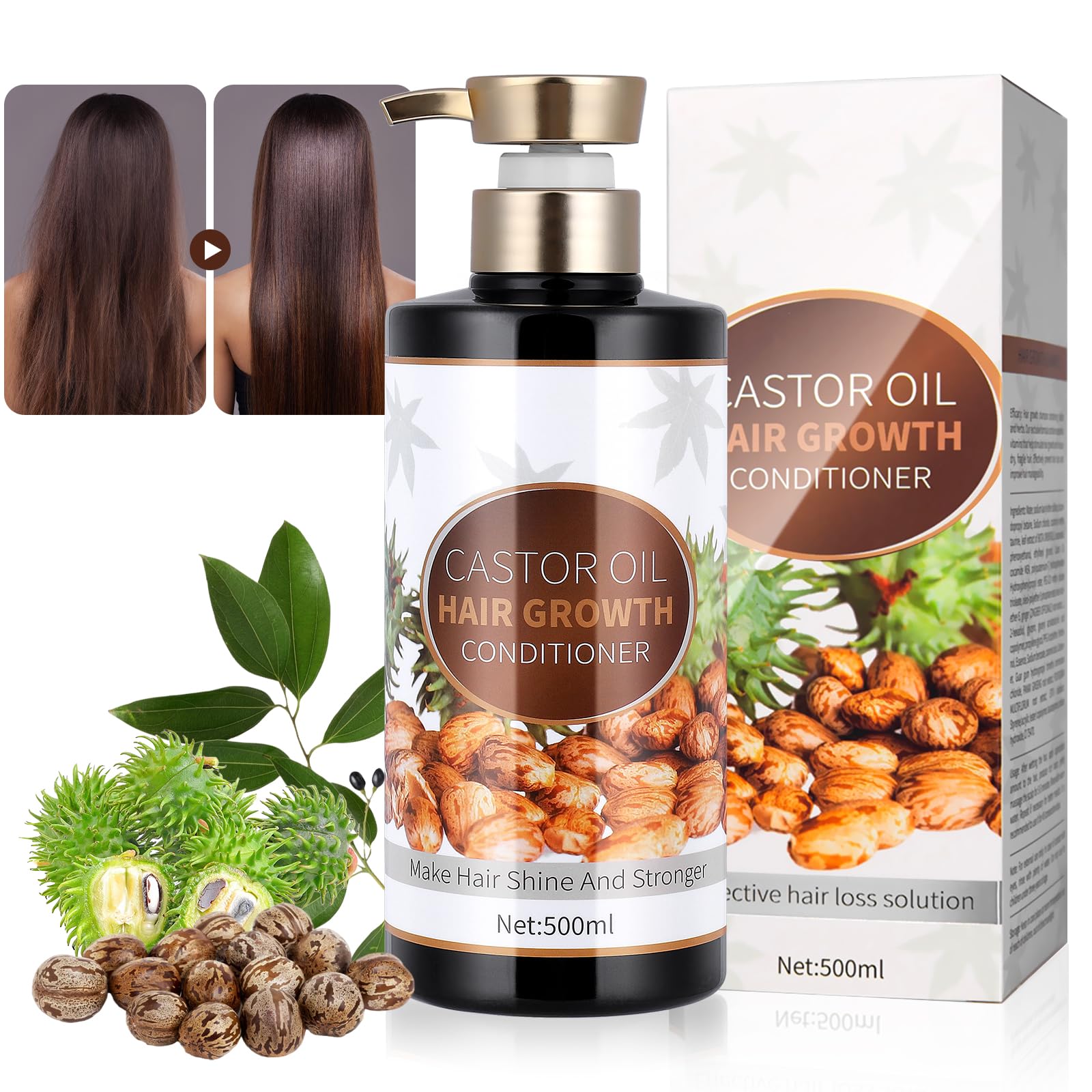 Silvercell Castor Oil Conditioner – Hair Growth, Moisturizing & Thickening (500ml / 16.9 fl oz)