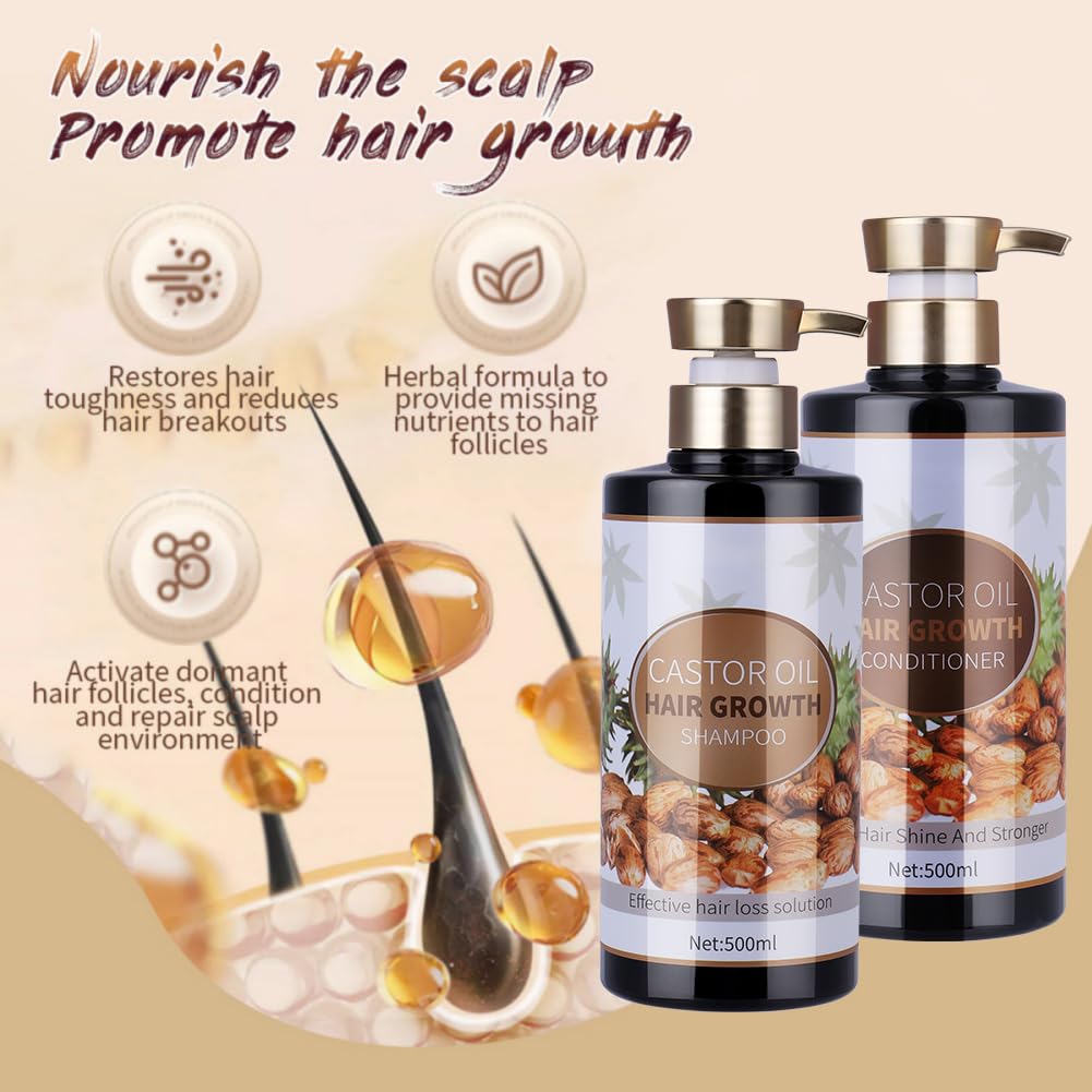 Silvercell Castor Oil Conditioner – Hair Growth, Moisturizing & Thickening (500ml / 16.9 fl oz)