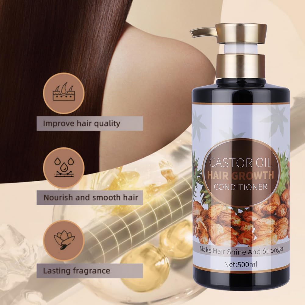 Silvercell Castor Oil Conditioner – Hair Growth, Moisturizing & Thickening (500ml / 16.9 fl oz)