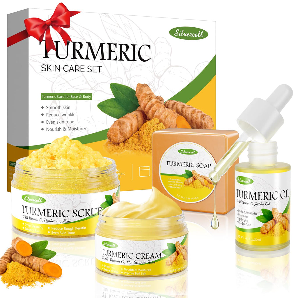 Silvercell Turmeric Skin Care Set – Complete Facial Kit for Hydration & Glow