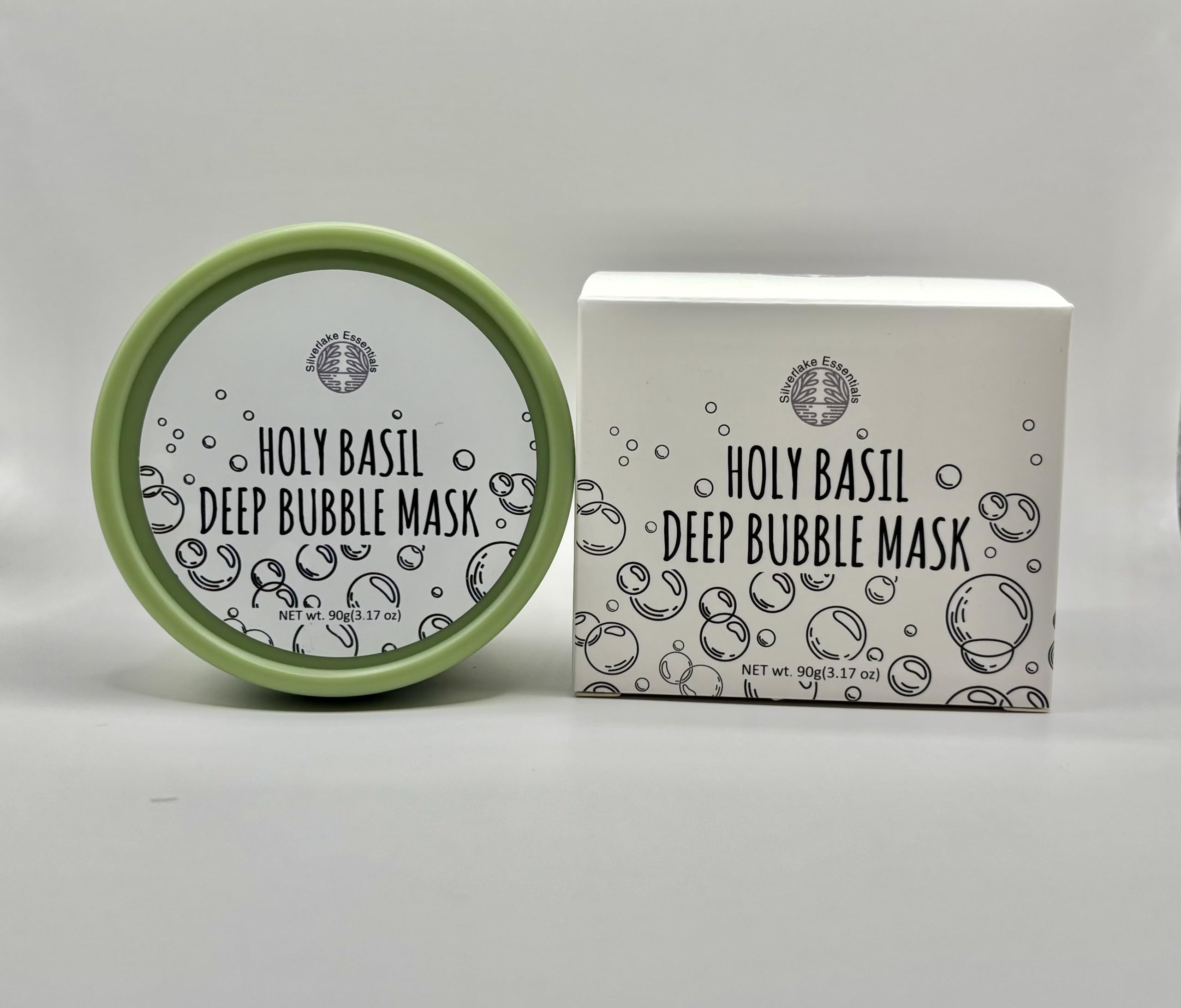 Silverlake Essentials Holy Basil Deep Bubble Mask 90g with Grey Headband & Applicator