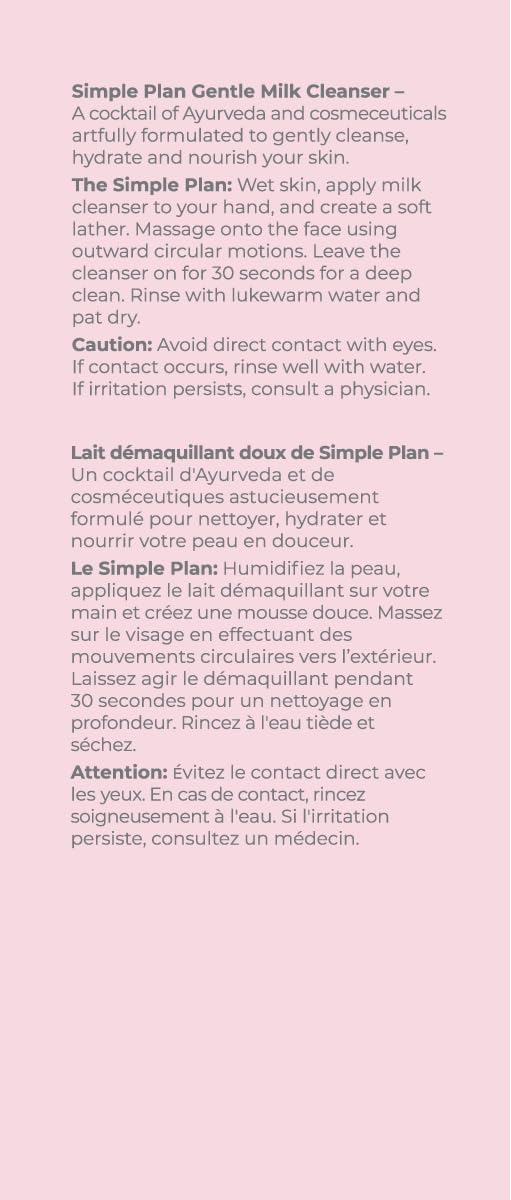 SIMPLE PLAN Hydrating Milky Facial Cleanser – Fragrance-Free Gentle Face Wash for Sensitive & Dry Skin – 200 ml