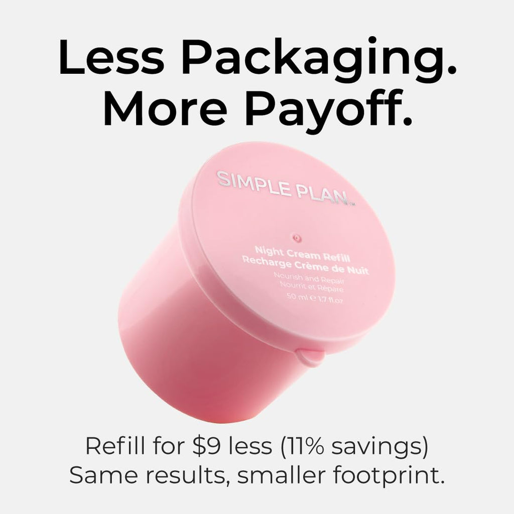 SIMPLE PLAN Night Cream – Hydrating Ceramides + Hyaluronic Acid for Overnight Moisture | Anti-Aging Night Cream 50ml