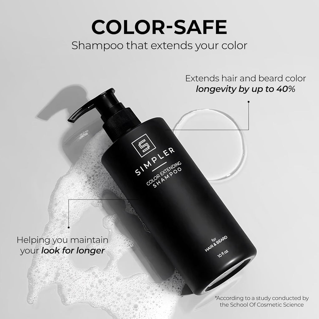 SIMPLER HAIR COLOR Shampoo for Men – Orange Clove Scent, Color Safe, Dye & Sulfate Free