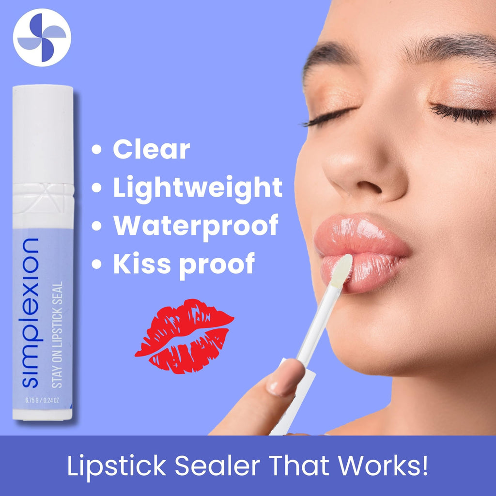 Simplexion Stay On Lipstick Seal – Clear, Transfer-Proof Lip Color Lock