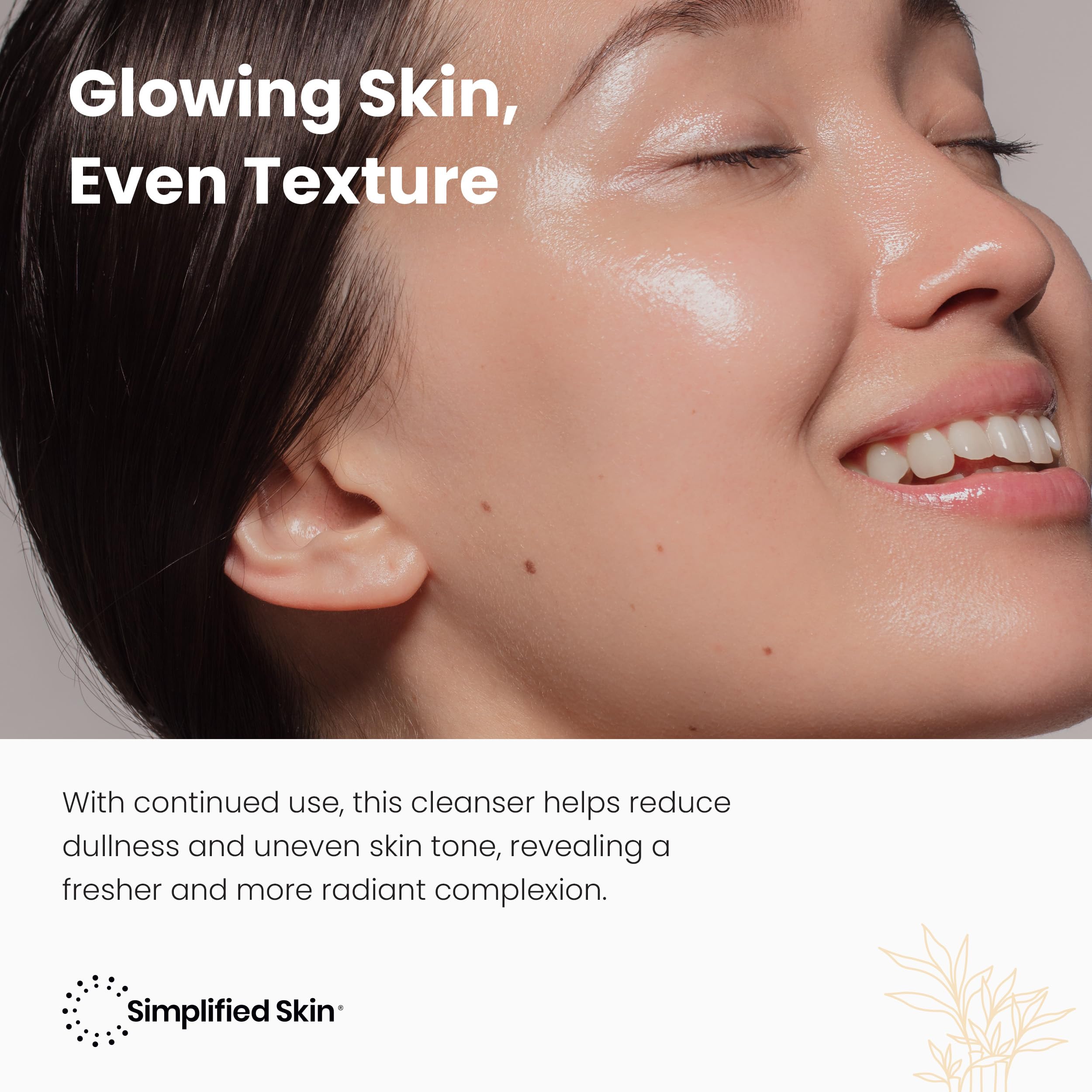 Simplified Skin Glycolic Face Wash – 10% AHA Exfoliating Cleanser, 6 Fl Oz