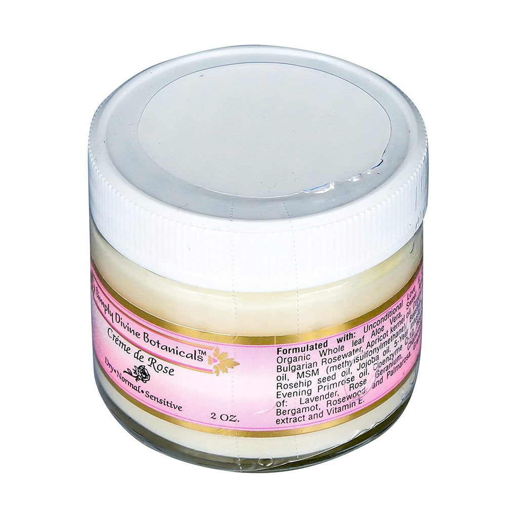 Simply Divine Botanicals Creme de Rose Heavenly Facial Moisturizer - Natural & Organic Face Cream (2 oz)