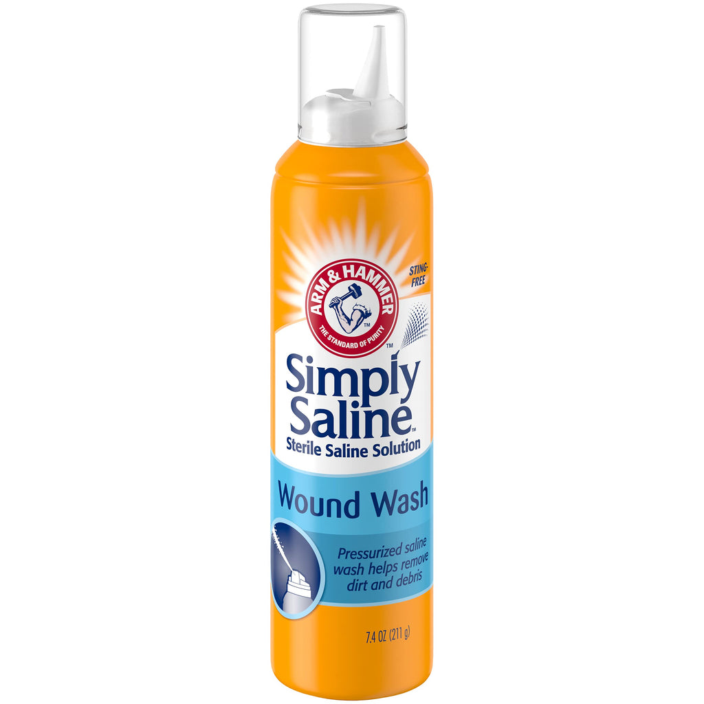 Simply Saline Wound Wash 7.4 oz Can – Continuous Spray, Gentle Cleansing (6 Pack)